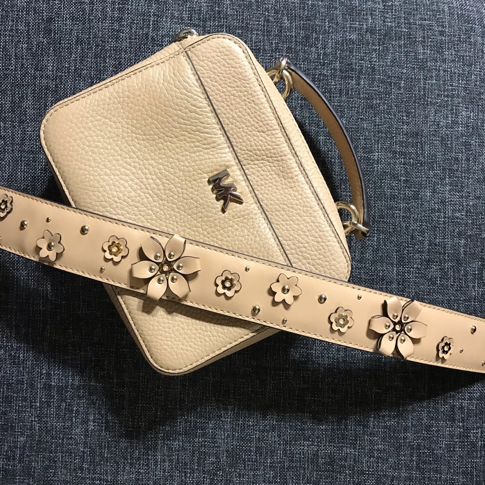 Michael Kors Floral Guitar Strap Crossbody